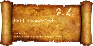 Heil Leonárd névjegykártya